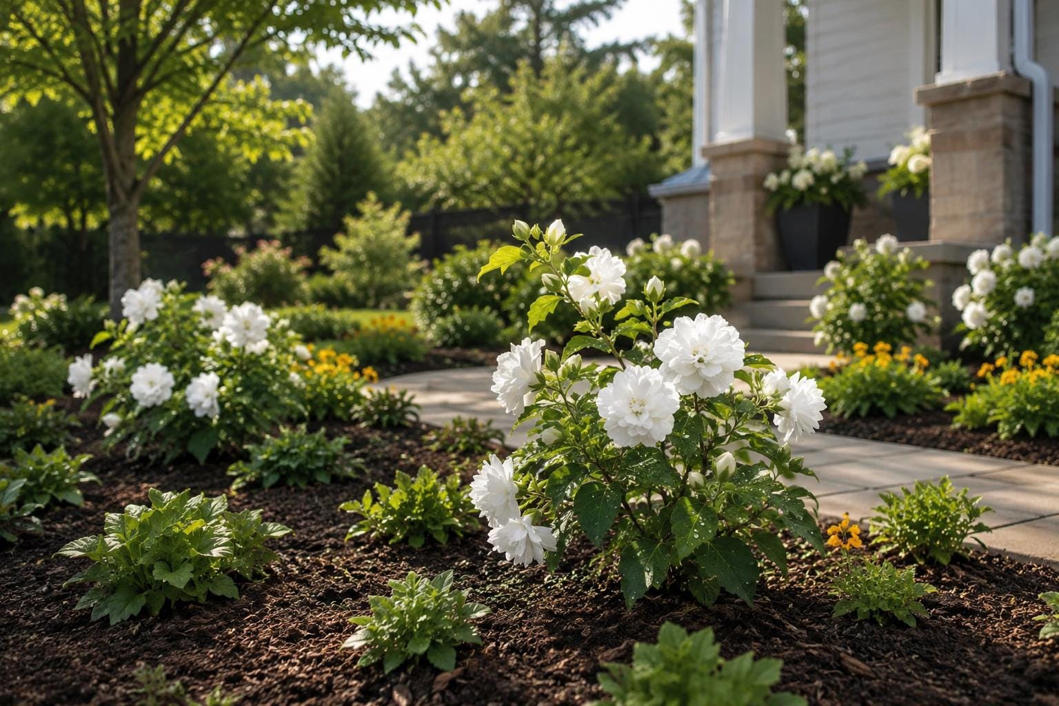 White Hibiscus Seeds - Double Bloom Variety for Summer Gardens - Hibiscus rosa-sinensis, Easy to Grow, Pollinator Attracting
