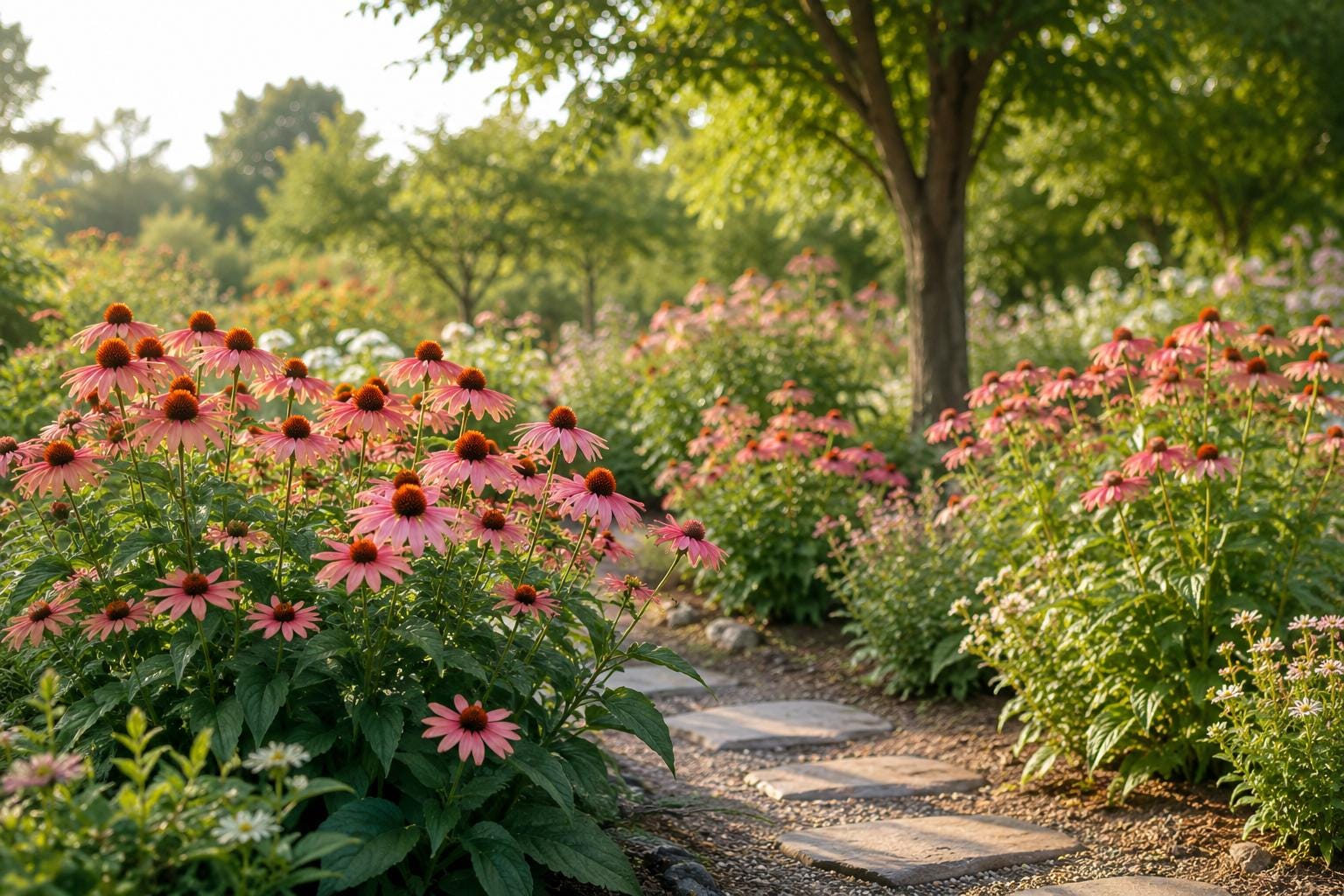 Pink Coneflower Seeds - Echinacea purpurea, Long-Blooming Perennial for Pollinator Gardens, Butterfly and Bee Attractant
