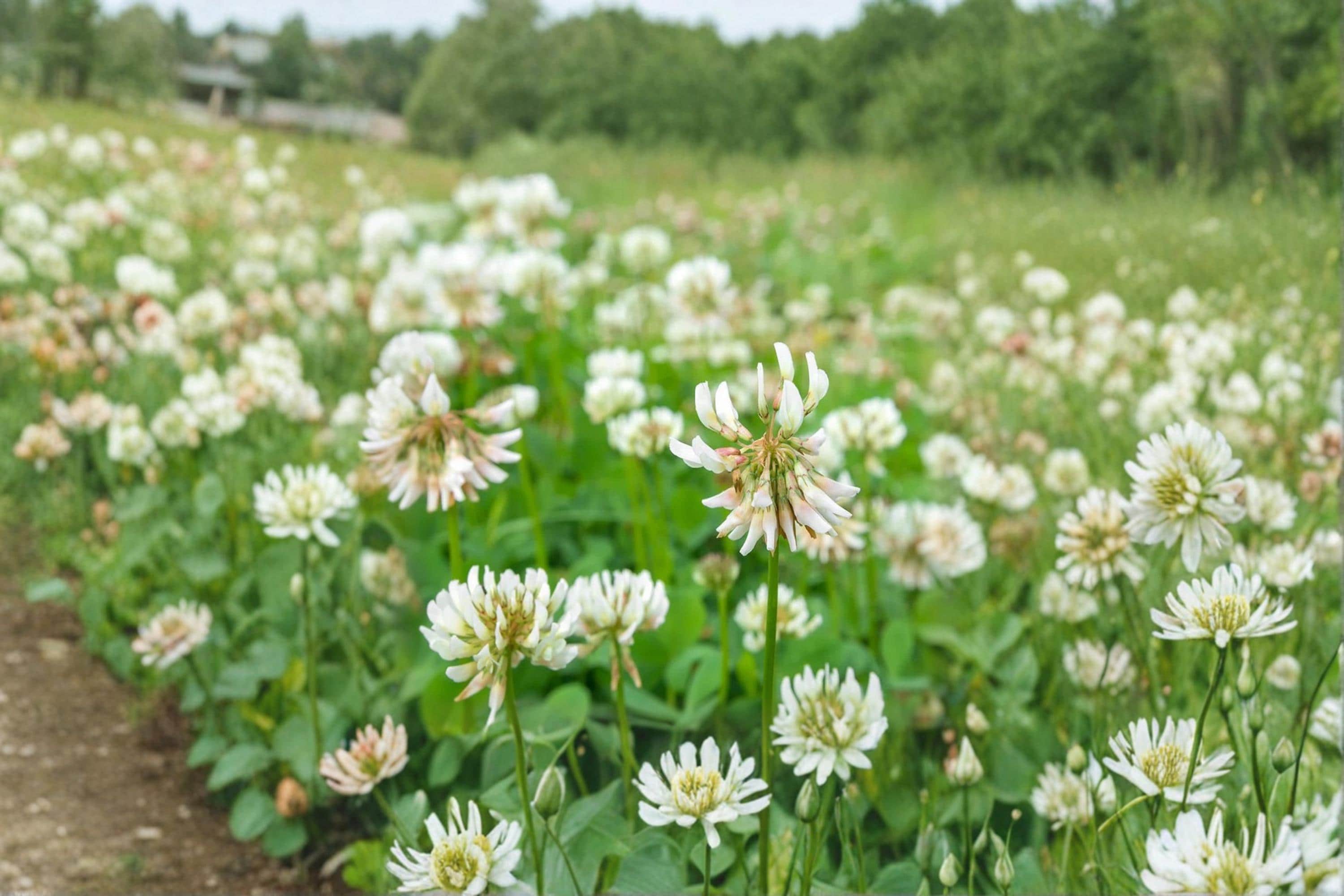 Dutch White Clover Seeds – Trifolium repens Perennial Ground Cover for Lawns, Erosion Control, Cover Crops