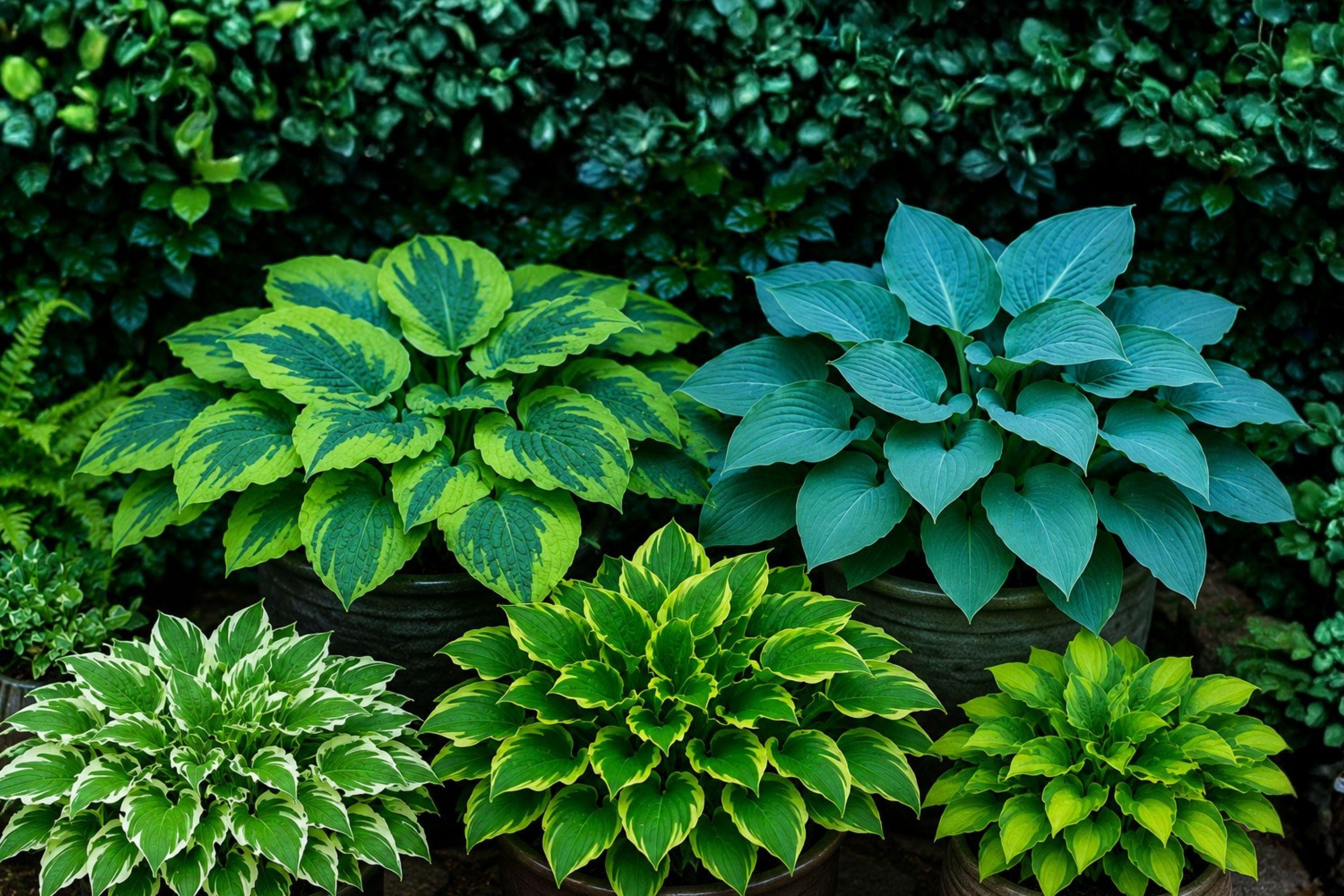 10 Pack Hosta Bare Roots – Shade Loving Perennial Plants with Variegated Foliage, Garden Border, Woodland, Container, Hosta spp.
