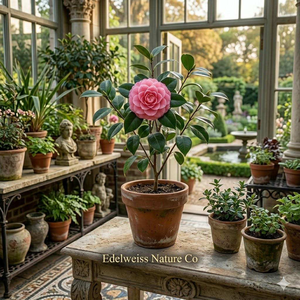 Pink Perfection Camellia japonica Starter Plant | Evergreen Flowering Shrub with Pink Double Blooms