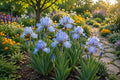 Blue Bearded Iris Seeds - Sky Blue Blooms with White Speckled Petals - Iris germanica - Perennial Flower for Garden, Borders, Containers