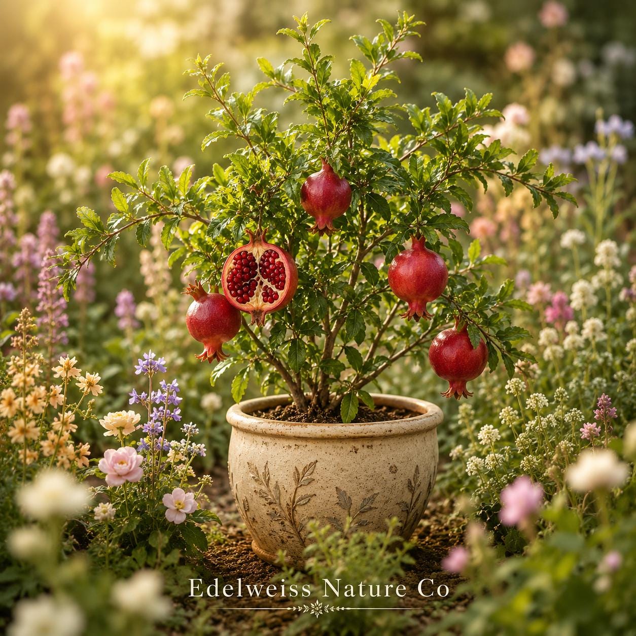 Afganski Pomegranate Starter Plugs, Punica granatum, Cold-Hardy Edible Garden Trees, 3 Bare Root Plants