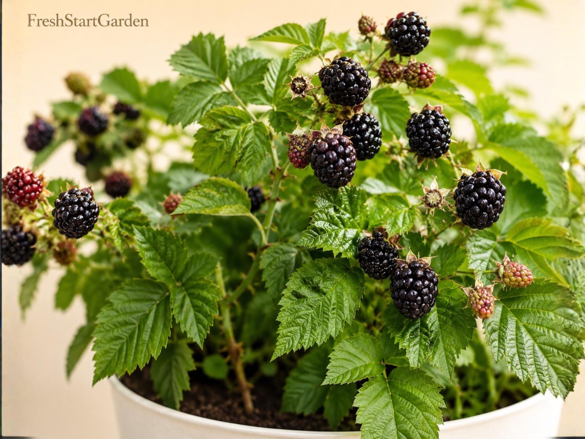 Jewel Black Raspberry Live Rooted Starter Plant – Rubus occidentalis Edible Fruit Shrub for Garden, Edible Landscape, Berry Production