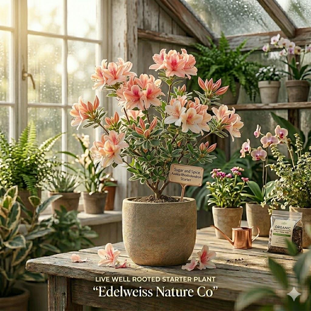 Rhododendron Starter Plant | Rare Sugar and Spice Azalea | Spring Flowering Ornamental Shrub