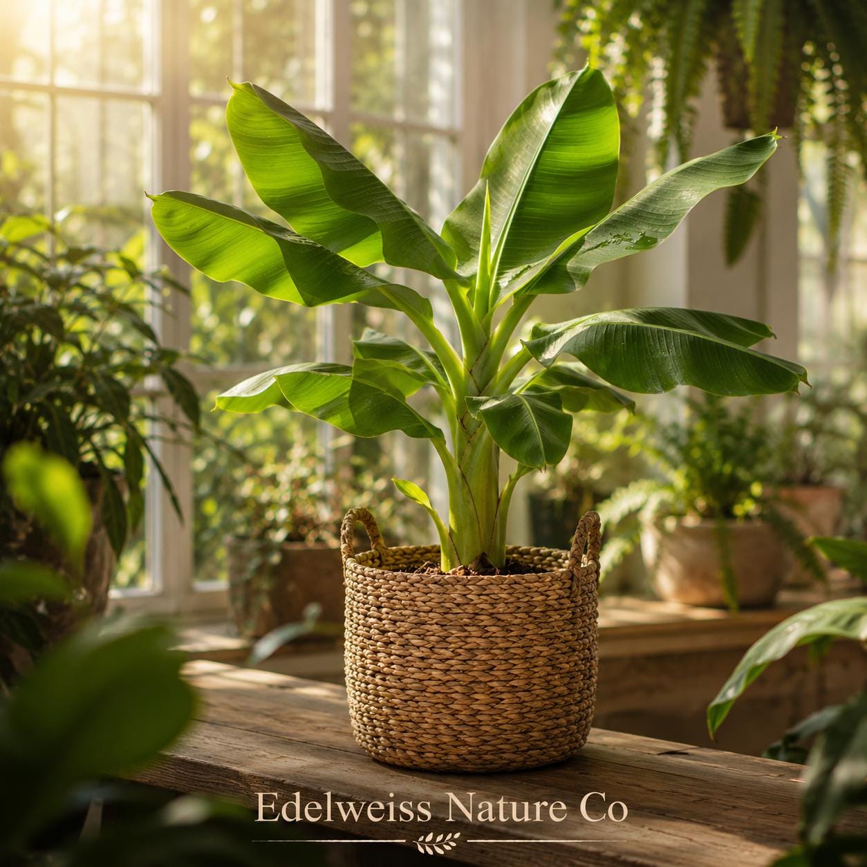 Dwarf Orinoco Banana Plant – Live Rooted Starter for Tropical Gardens, Container, Ornamental, Musa
