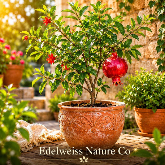 Parfianka Pomegranate Starter Plants 5 Pack | Edible Fruit Tree | Punica granatum | Ornamental & Fruit-Producing
