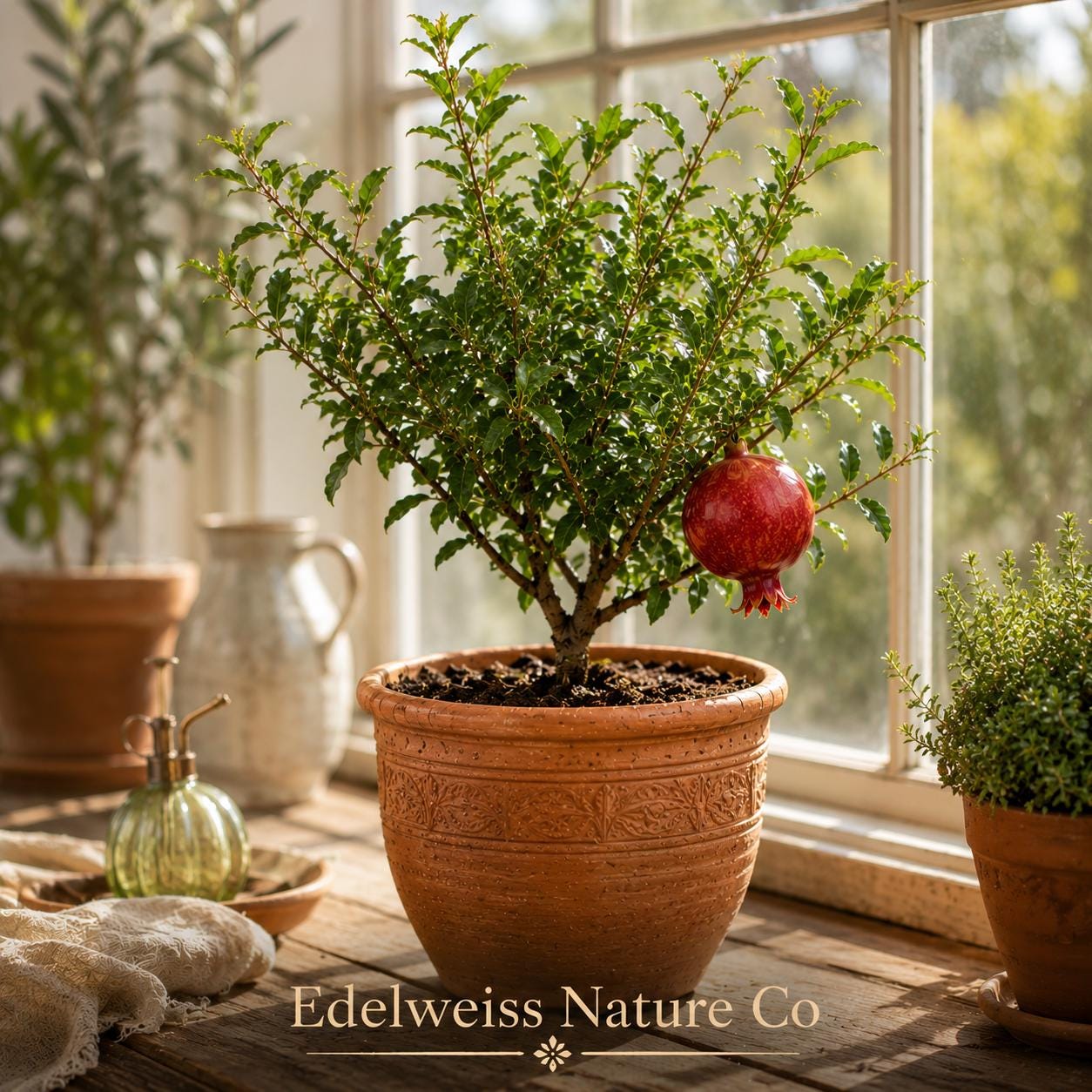 Salavatski Pomegranate Starter Plants – Edible Fruit Tree, Cold Hardy, Punica granatum, Ornamental & Fruit-Producing Shrubs
