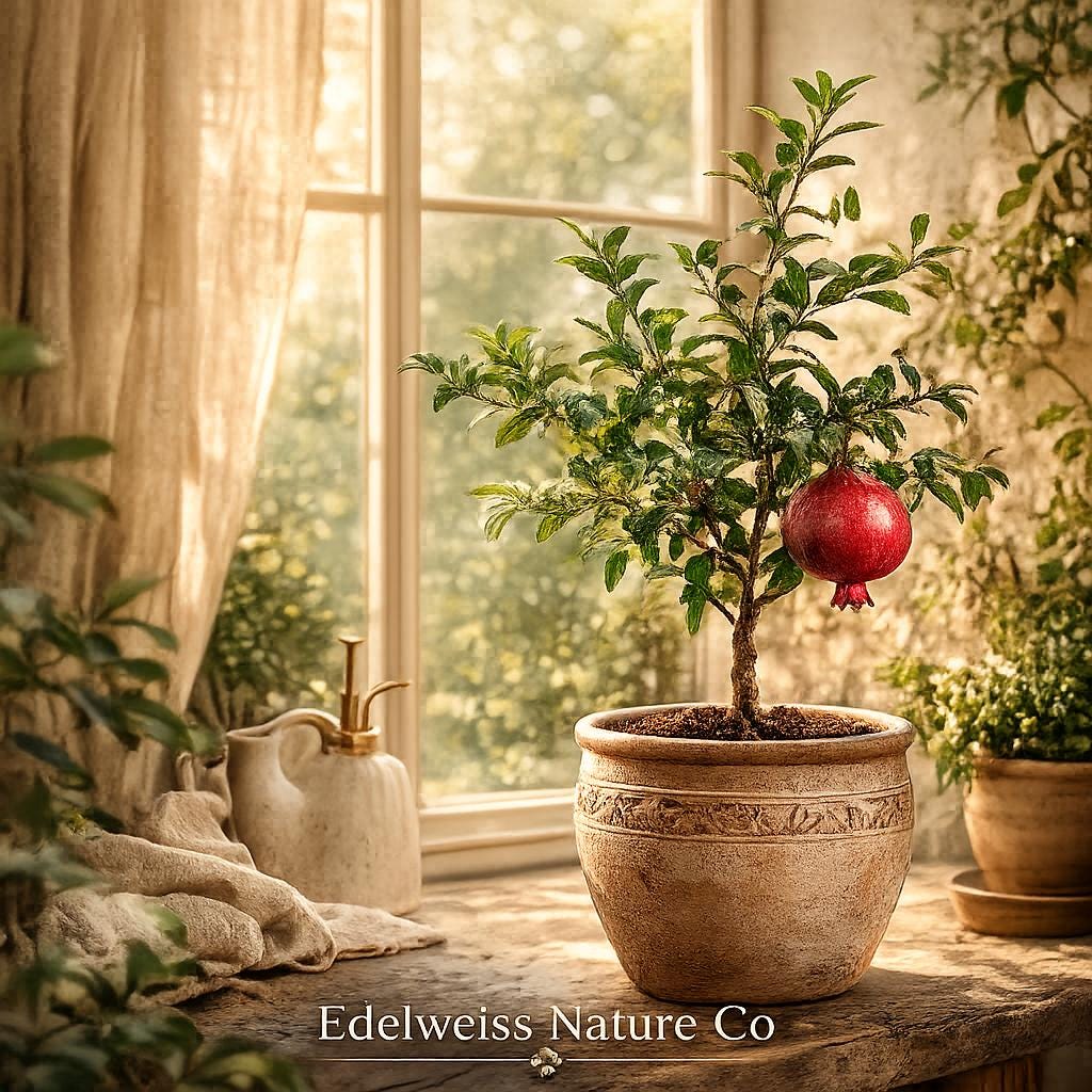 Salavatski Pomegranate Live Starter Plant, Edible Fruit Tree, Punica granatum, Ornamental & Fruit Producing Shrub