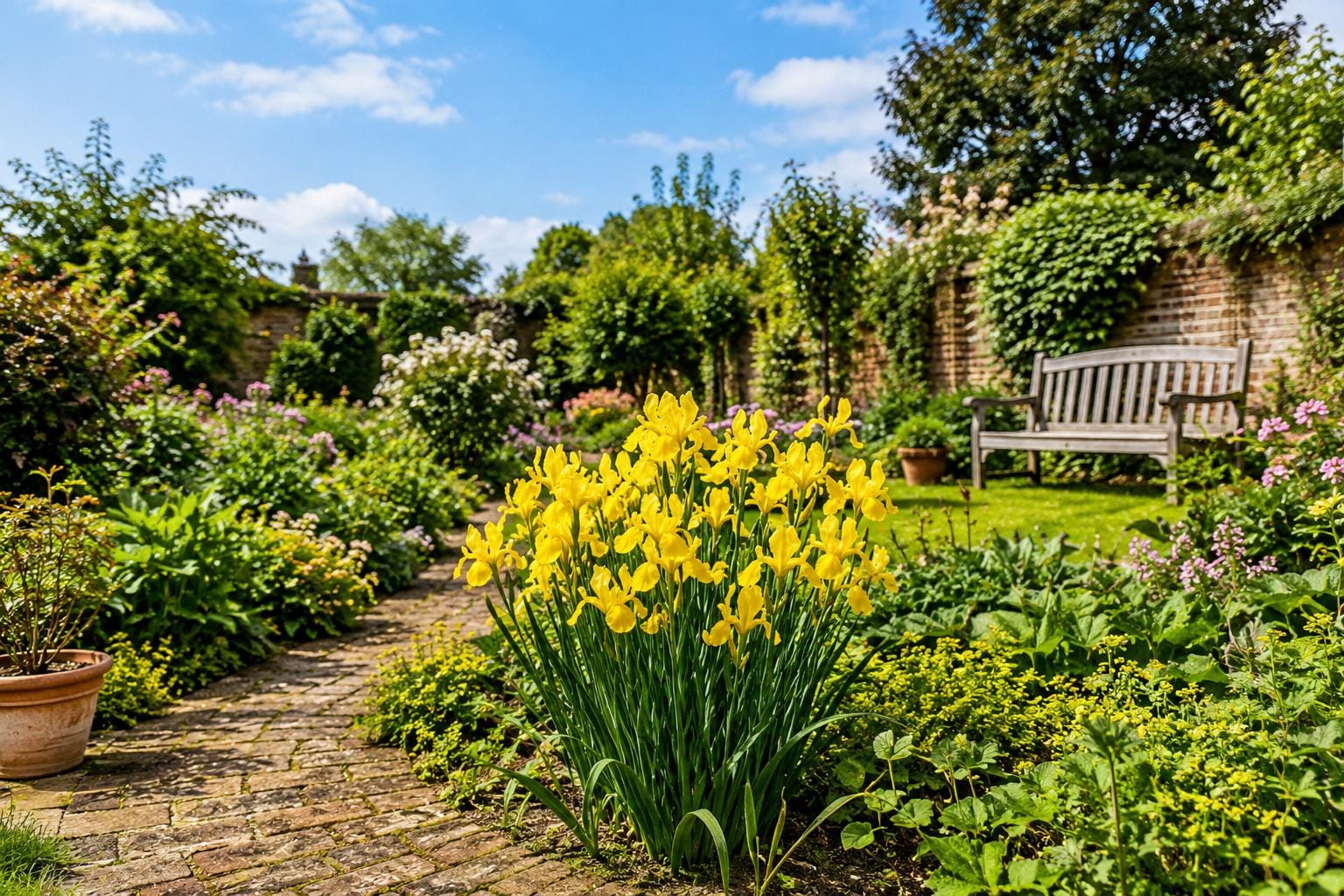 Dutch Yellow Iris Seeds - 50 Premium Iris pseudacorus for Garden Borders, Ponds, Wet Soil Planting