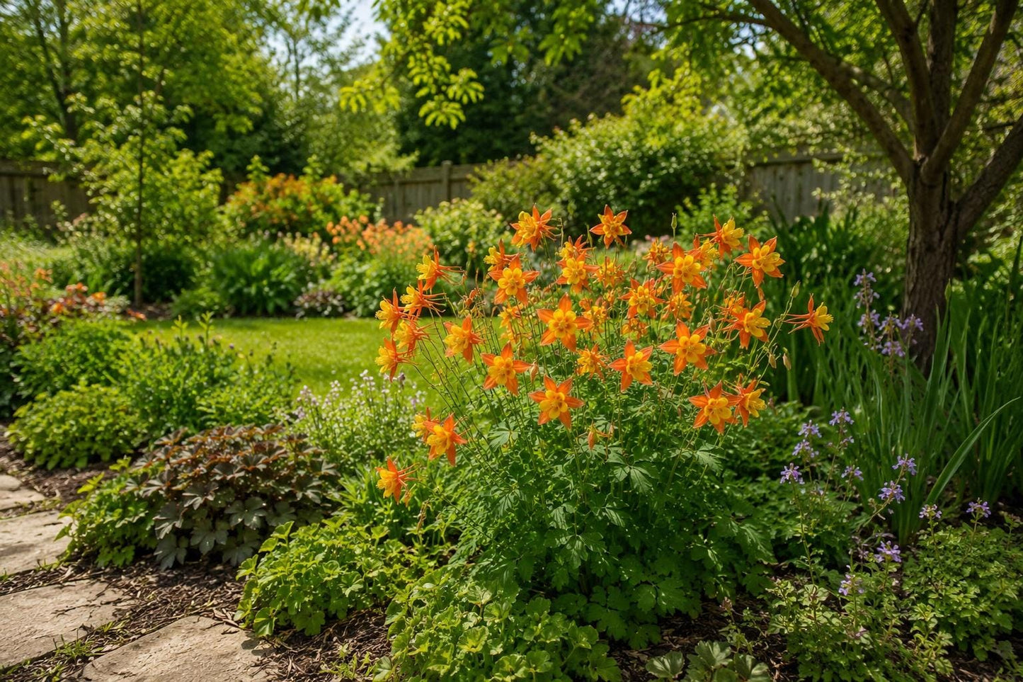 Heirloom Orange Columbine Seeds - Aquilegia canadensis - 350 Premium Flower Seeds for Pollinator Gardens