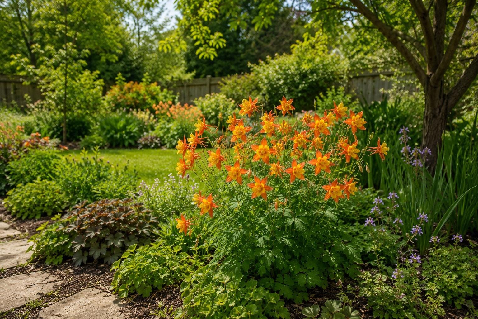 Heirloom Orange Columbine Seeds - Aquilegia canadensis - 350 Premium Flower Seeds for Pollinator Gardens
