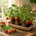 20 Seascape Everbearing Strawberry Bare Roots | Fragaria x ananassa Live Edible Fruit Plants for Garden, Container & Hanging Baskets