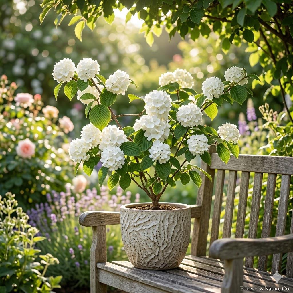 Japanese Snowball Viburnum Bare Root Plant | 12-24 Inches Tall | Viburnum plicatum Ornamental Shrub for Spring Blooms
