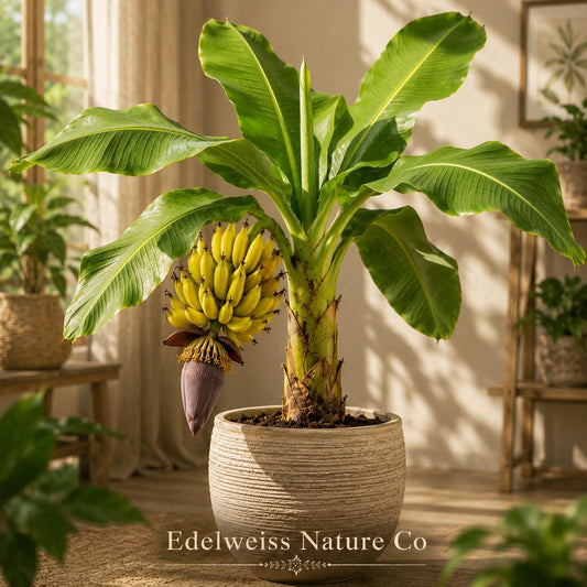 Goldfinger Banana Tree FHIA-01 Live Starter Plants, Tropical Edible Banana, Musa acuminata × balbisiana, 3 Plants