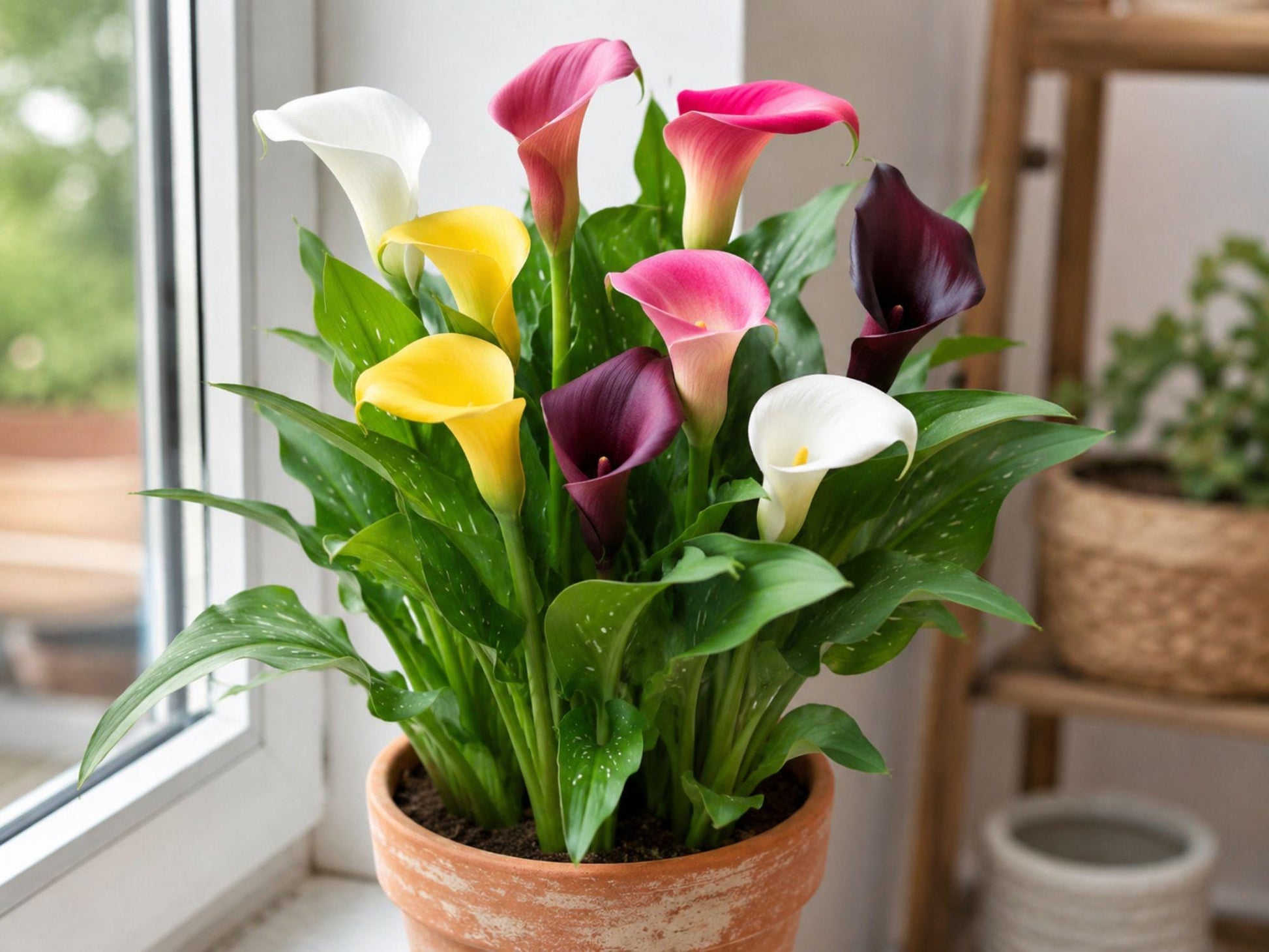 Mixed Color Calla Lily Bulbs – Zantedeschia aethiopica Flowering Bulbs for Garden & Container Planting