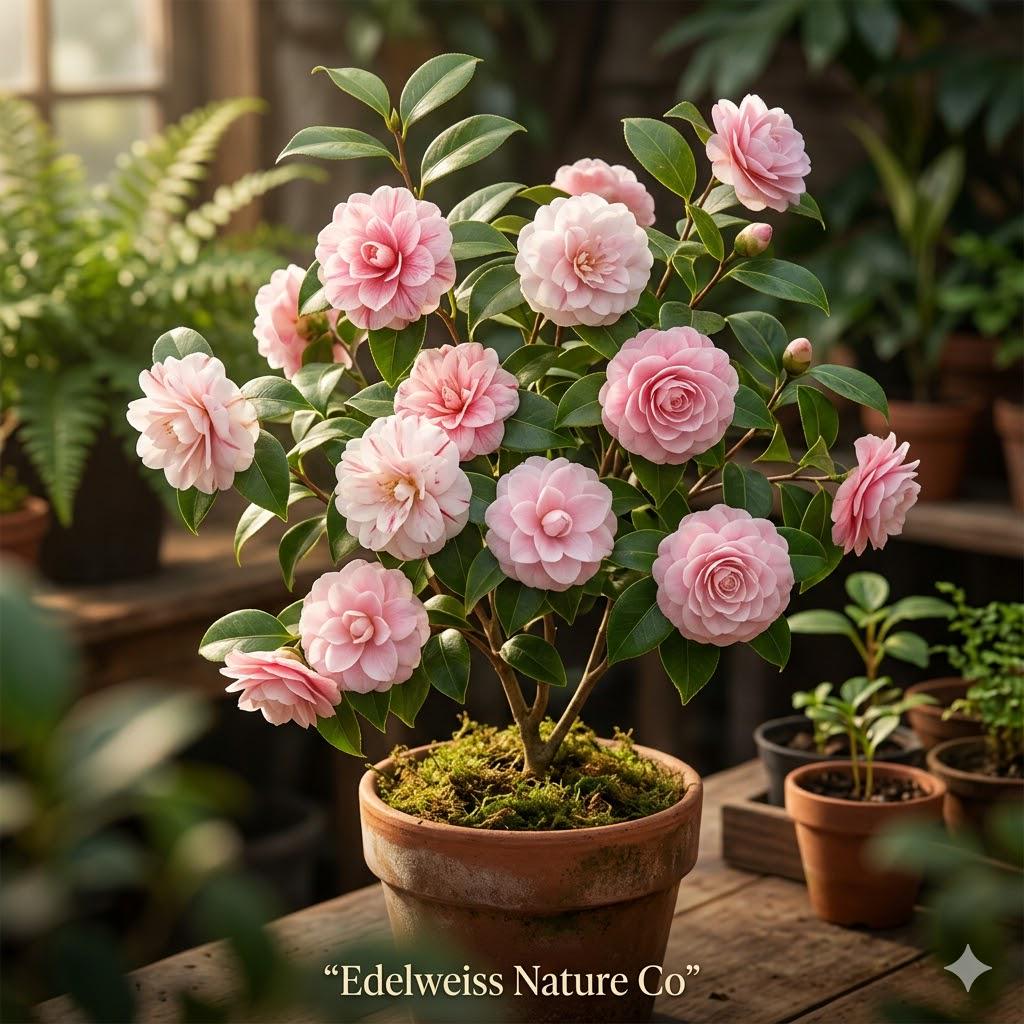 Debutante Camellia Japonica Starter Plant | Evergreen Flowering Shrub with Variable Blooms | Ornamental Garden Plant