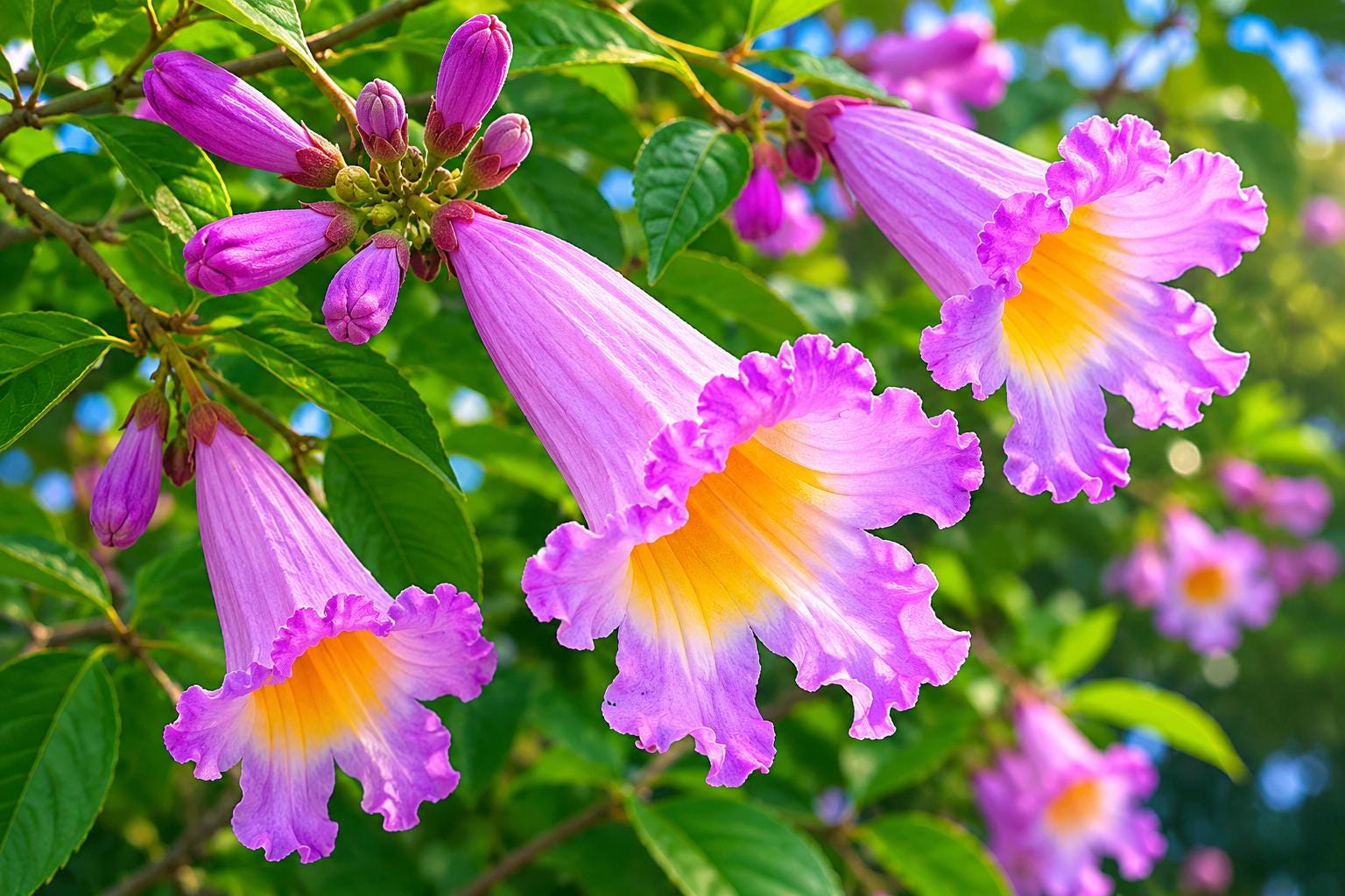 Ipe Pink Trumpet Tree Live Plant – Tabebuia impetiginosa – Tropical Tree with Pink Spring Flowers