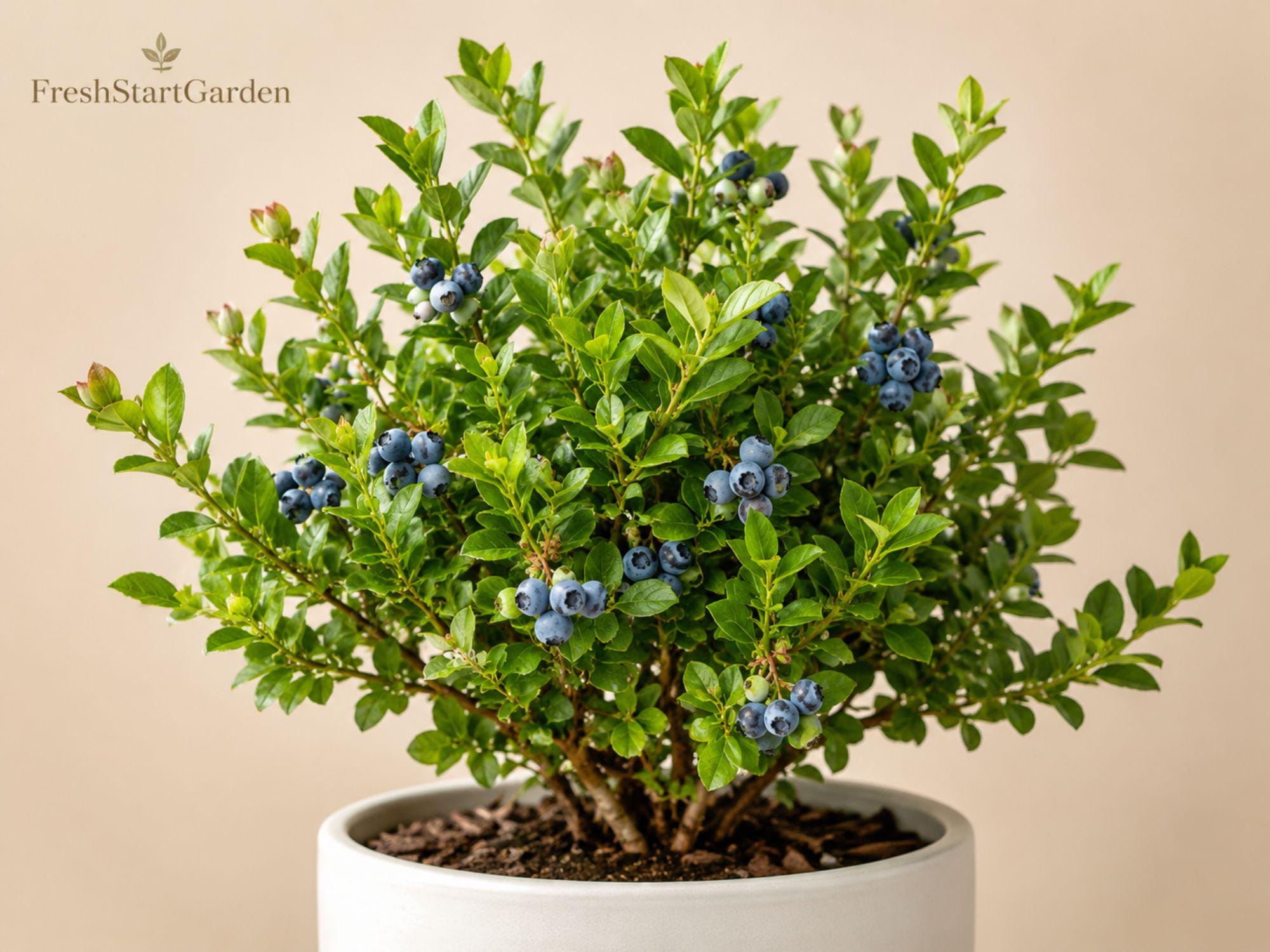 Top Hat Dwarf Blueberry Starter Plant – Vaccinium angustifolium, Compact Edible Shrub for Containers & Garden