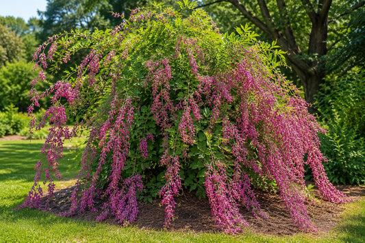 Little Volcano Bush Clover Live Plant 8-10" Purple Flowers Lespedeza thunbergii for Garden, Border, Container