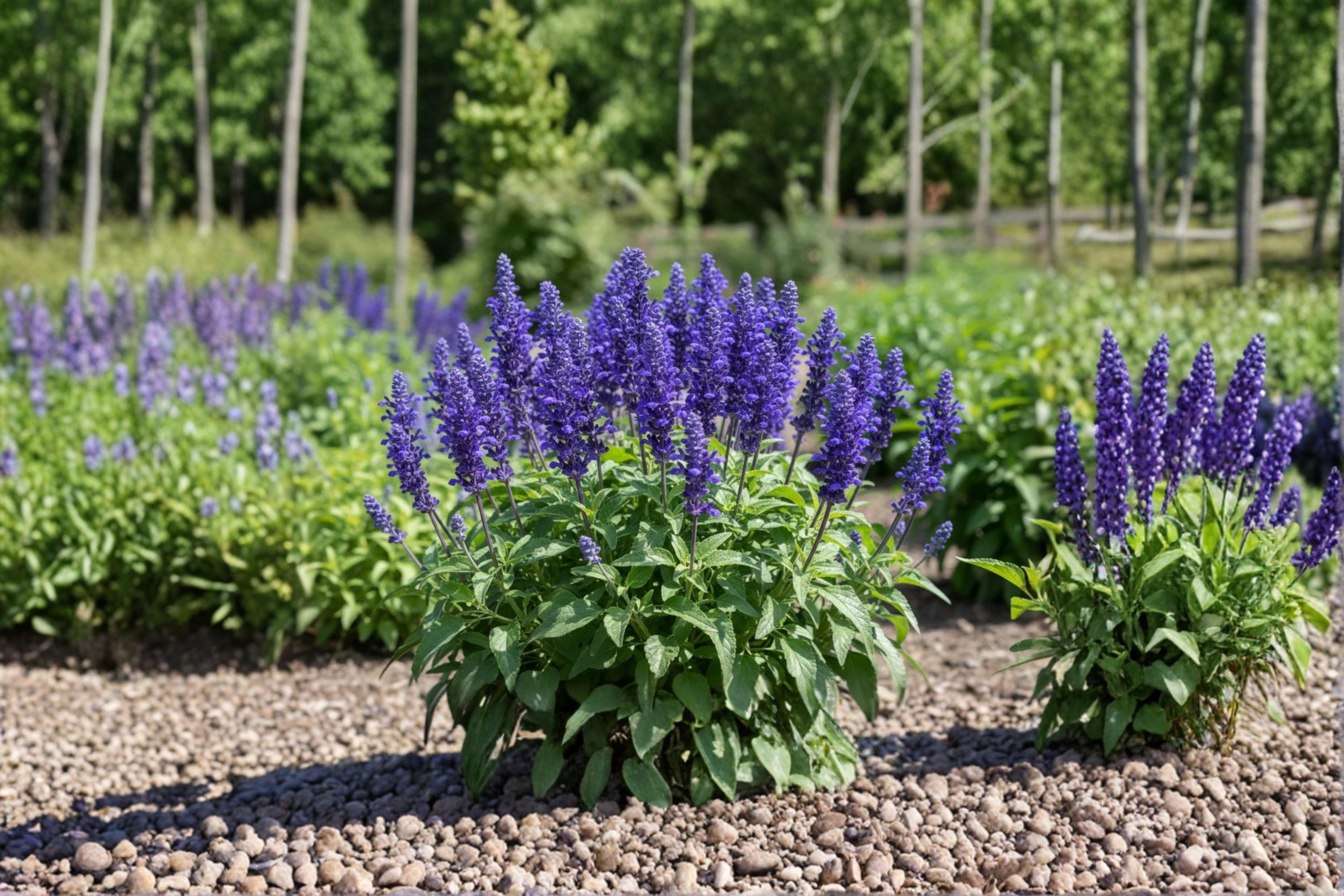 Blue Queen Salvia Seeds – Salvia farinacea, Perennial Flowering Plant, Blue Blooms, Garden Border, Landscape Plant, 50 Seeds
