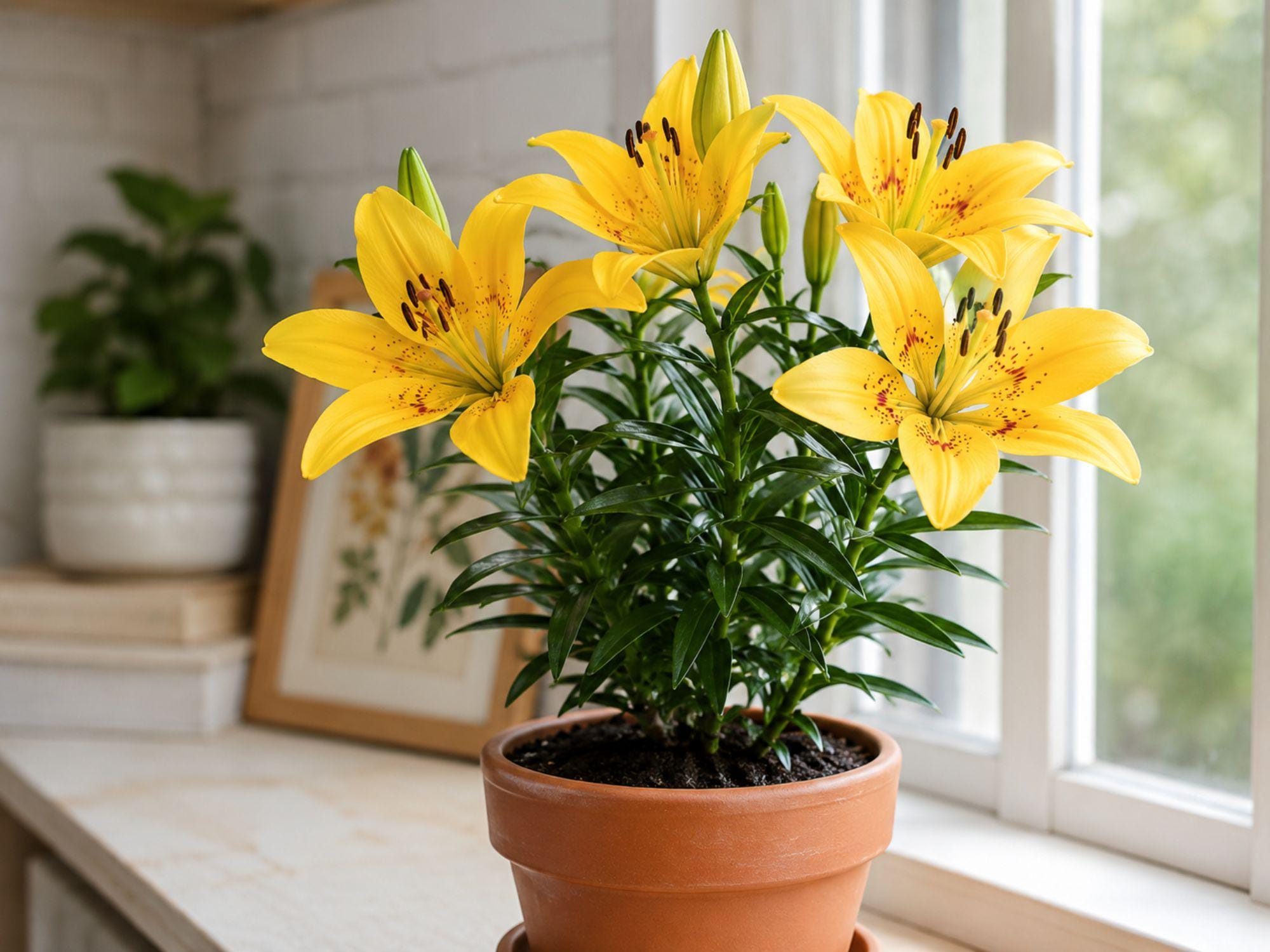 Yellow Alsek Lily Bulbs – Lilium hybridum ‘Alsek’ Perennial Flowering Bulbs for Garden, Borders, Containers
