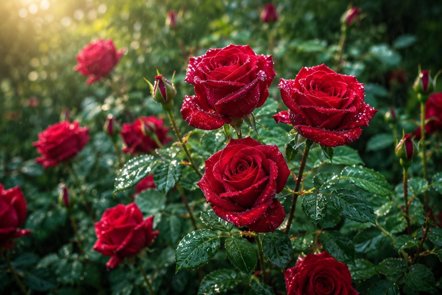 Red Rose Seeds 20 Pack - Crimson Blooms Rosa spp. for Garden, Borders, and Cut Flowers