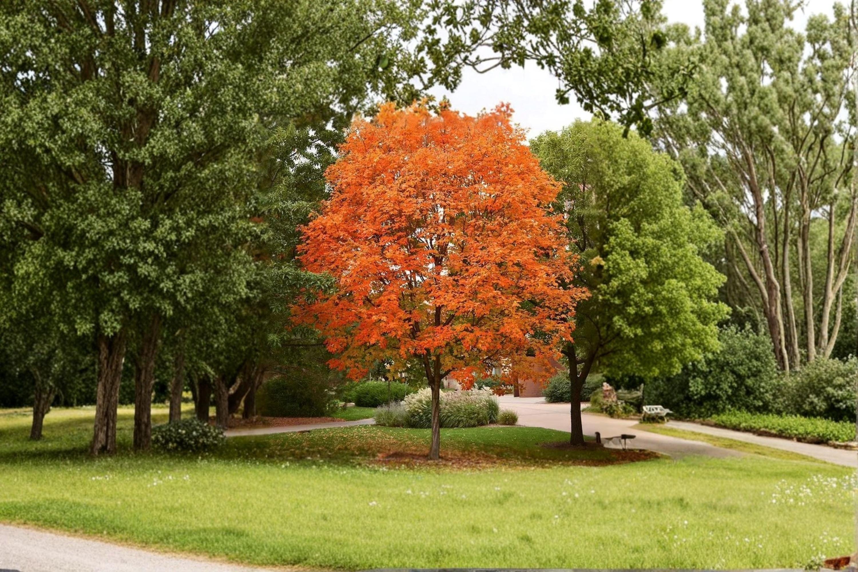 Sugar Maple Seedling Acer saccharum Live Tree for Outdoor Planting, Deciduous Garden Tree