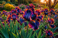 Black Bearded Iris Seeds - 35 Rare Iris germanica Flower Seeds with Deep Purple and Orange Blooms
