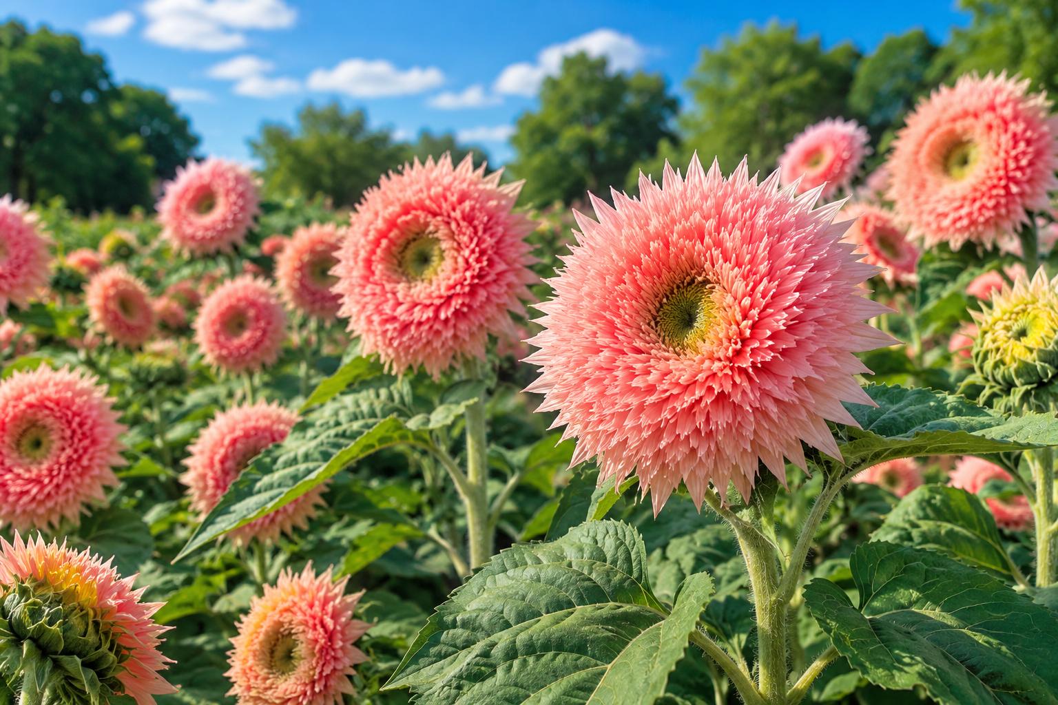 Pink Pooh Sunflower Seeds - 50pcs Non-GMO Organic Heirloom Helianthus annuus for Pink Blooms, Garden, Cut Flowers