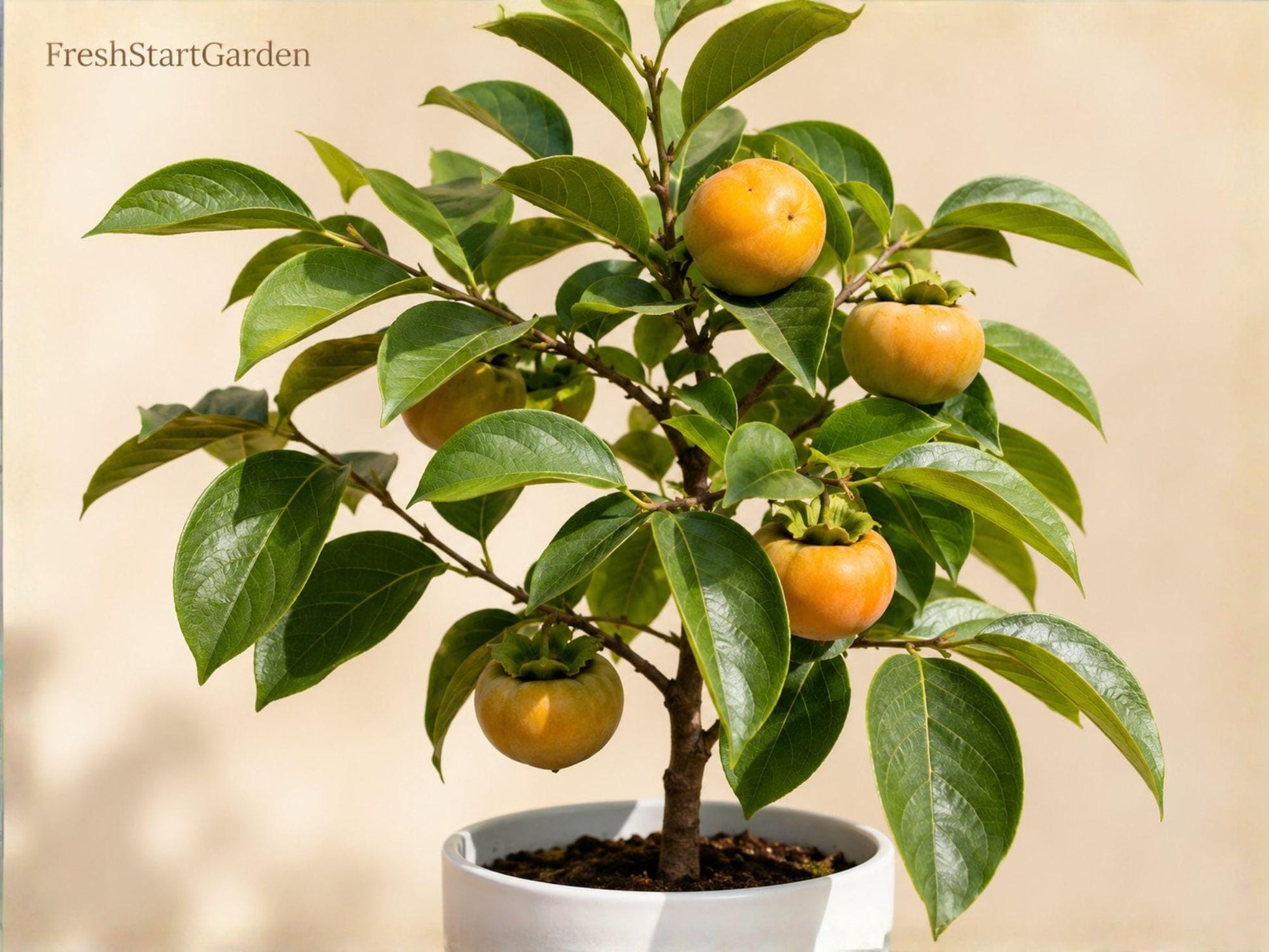 Native Persimmon Tree Bare Root Starter - Diospyros virginiana, Edible Shade Tree, 6-12 Inches, Deciduous Fruit Tree, Grafting Plant