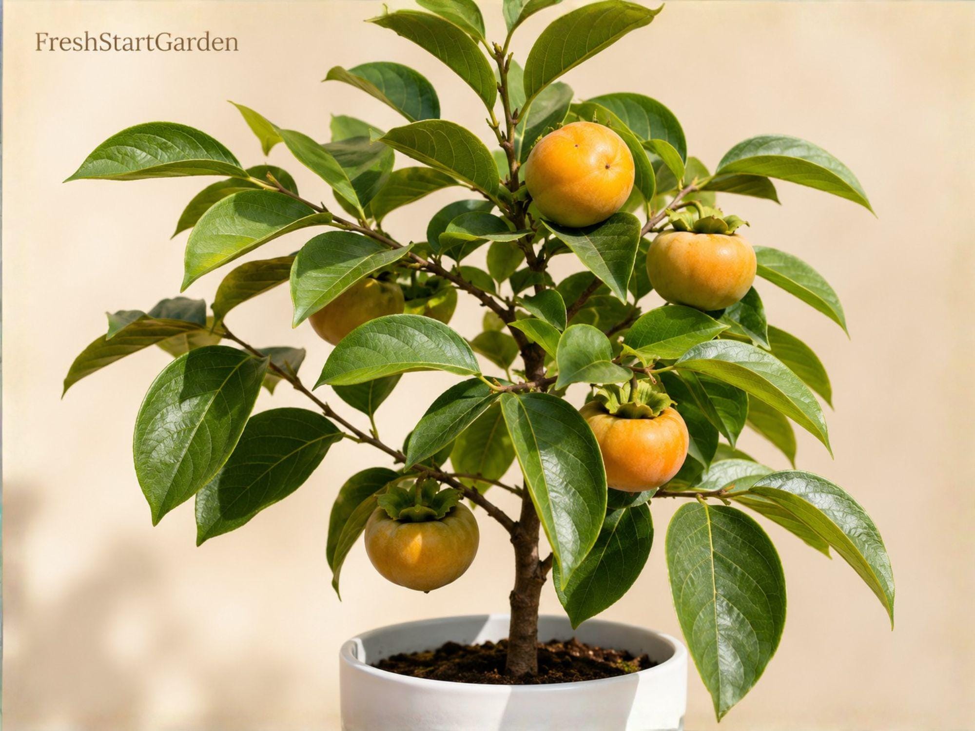 Native Persimmon Tree Bare Root Starter - Diospyros virginiana, Edible Shade Tree, 6-12 Inches, Deciduous Fruit Tree, Grafting Plant