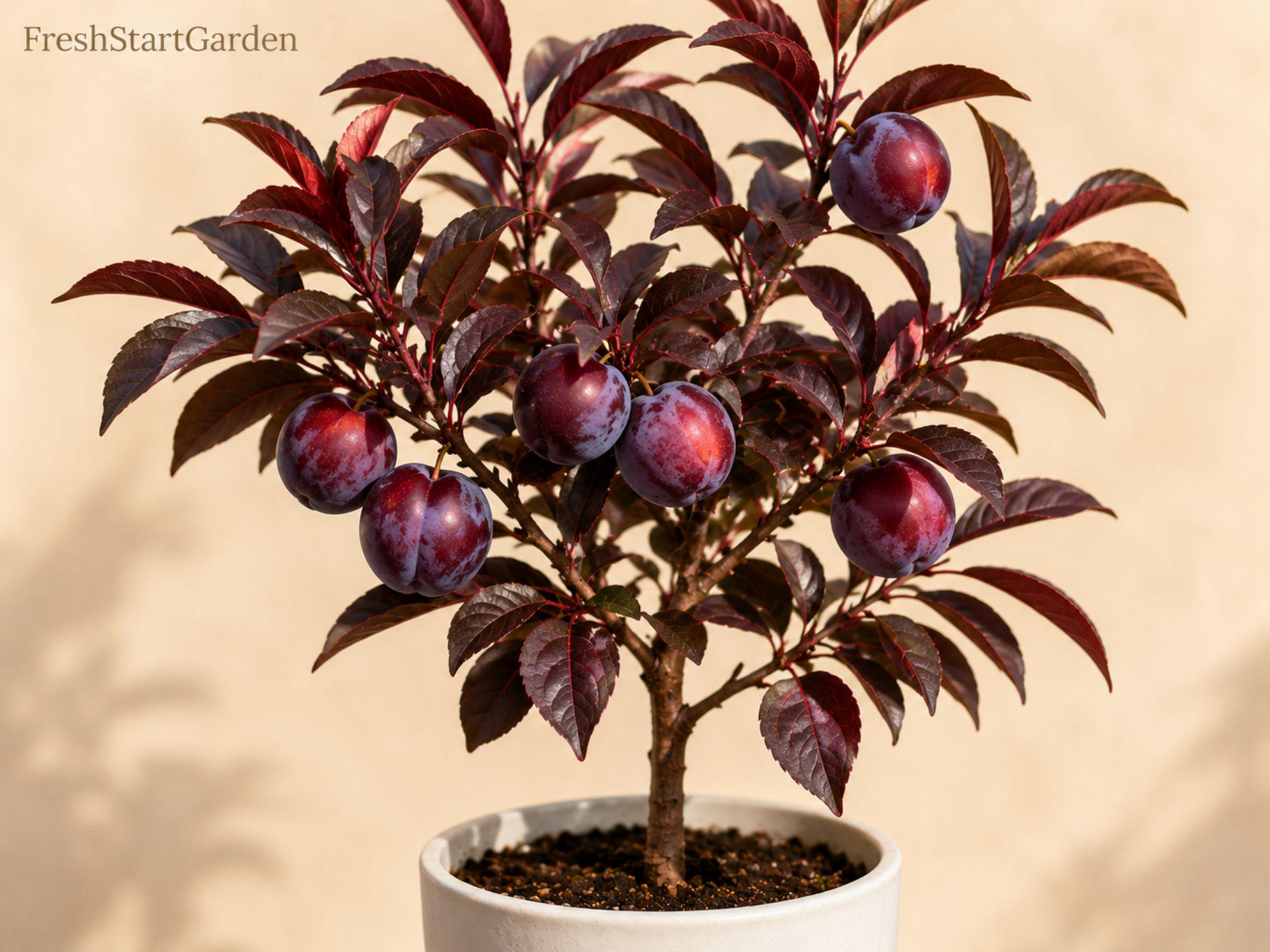 Grafted AU Rubrum Plum Tree – Bare Root 18-24 Inches, Red Flesh Fruit, Prunus salicina Hybrid, Edible Landscape, Home Orchard