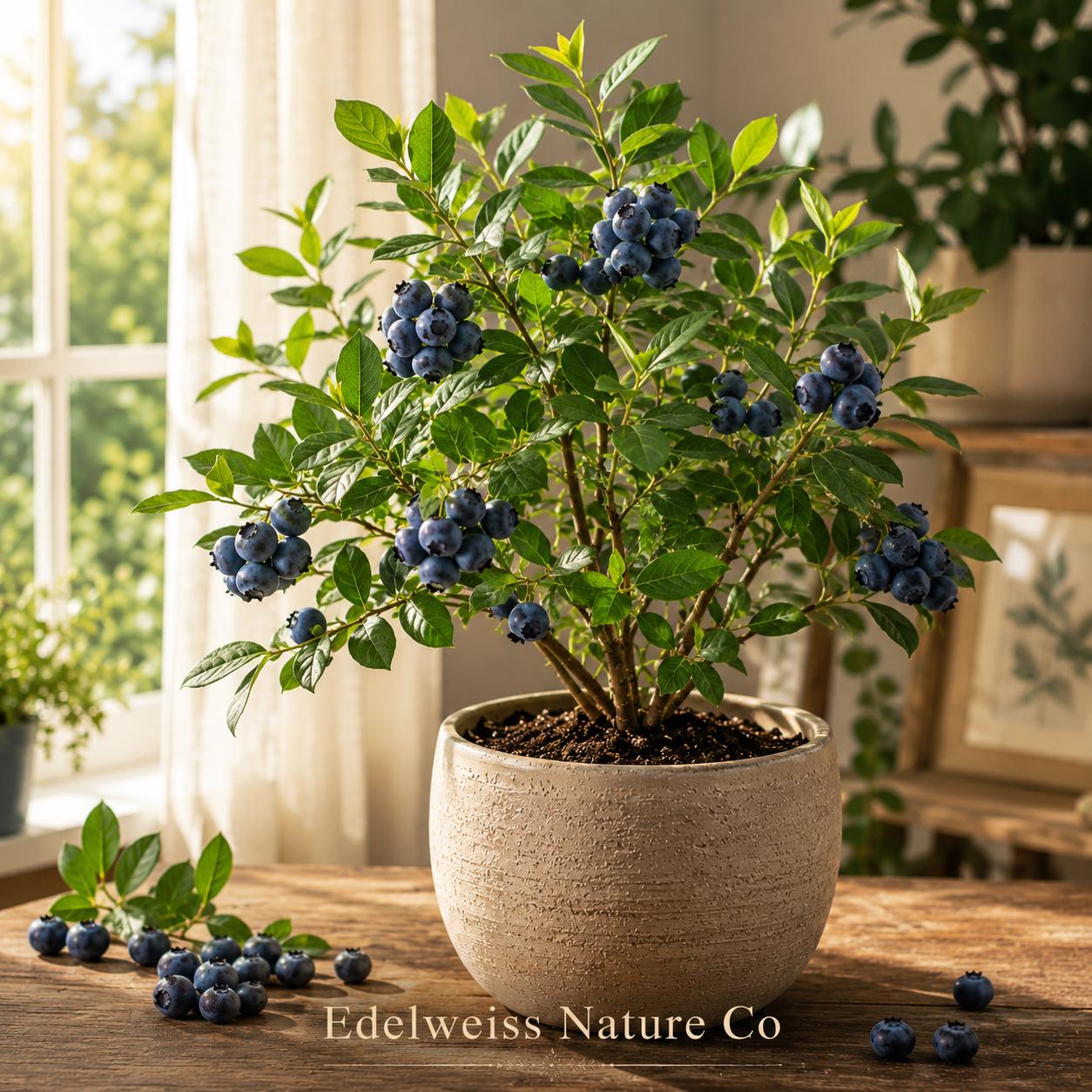Windsor Blueberry Starter Plant | Vaccinium corymbosum | Edible Berry Shrub for Garden & Containers