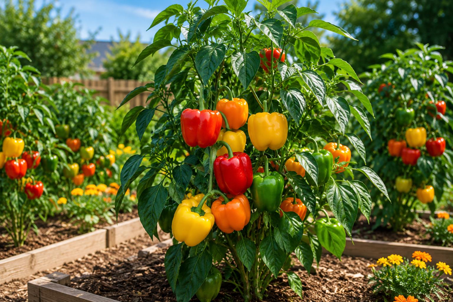 500 Mixed Color Sweet Bell Pepper Seeds – Capsicum annuum – Red, Yellow, Orange, Green, Non-GMO, Heirloom, Garden Seeds