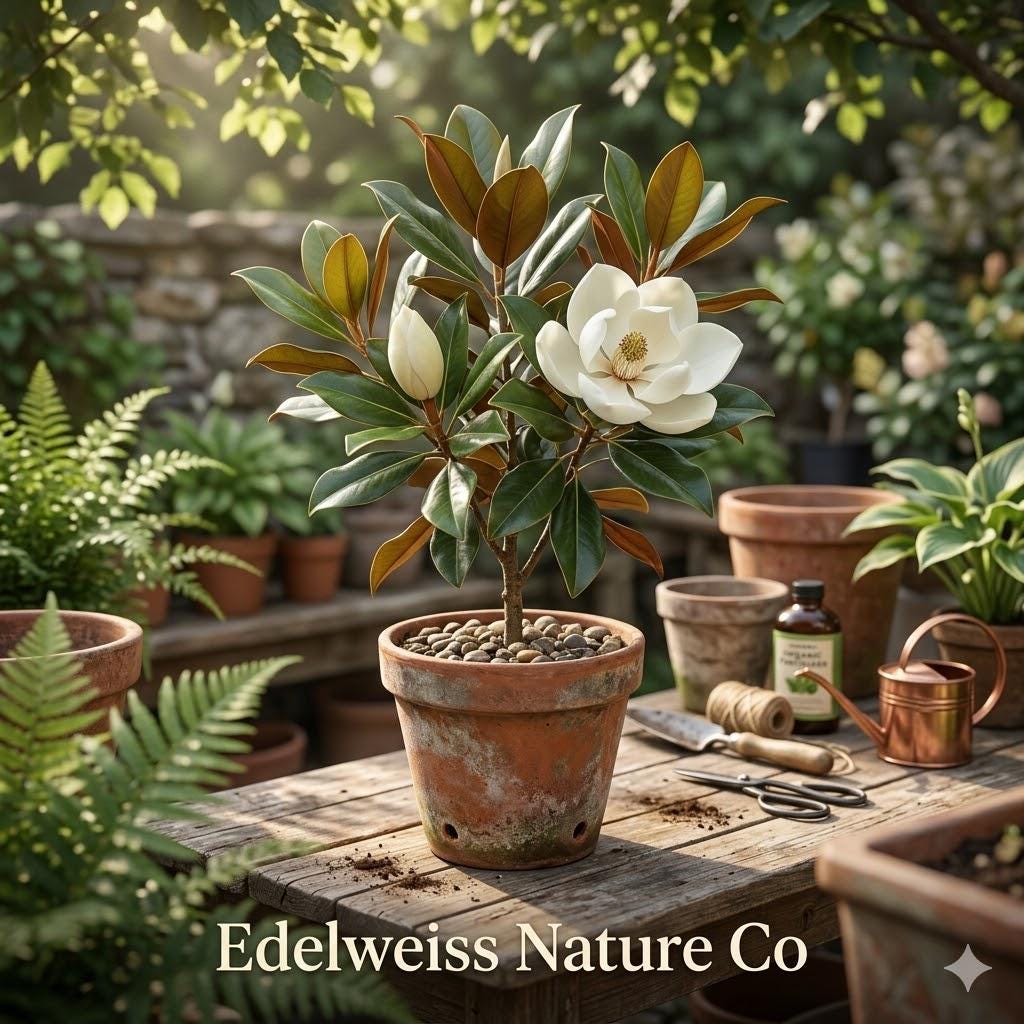 Southern Magnolia Tree Bare Root | 12-24 Inches | Fragrant White Flowers | Magnolia grandiflora