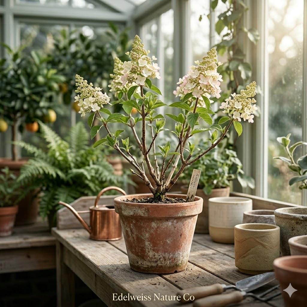 PeeGee Hydrangea Bare Root Shrub | 6-12 Inches | Panicle White Flowering Plant | Hydrangea paniculata Live Starter Plant