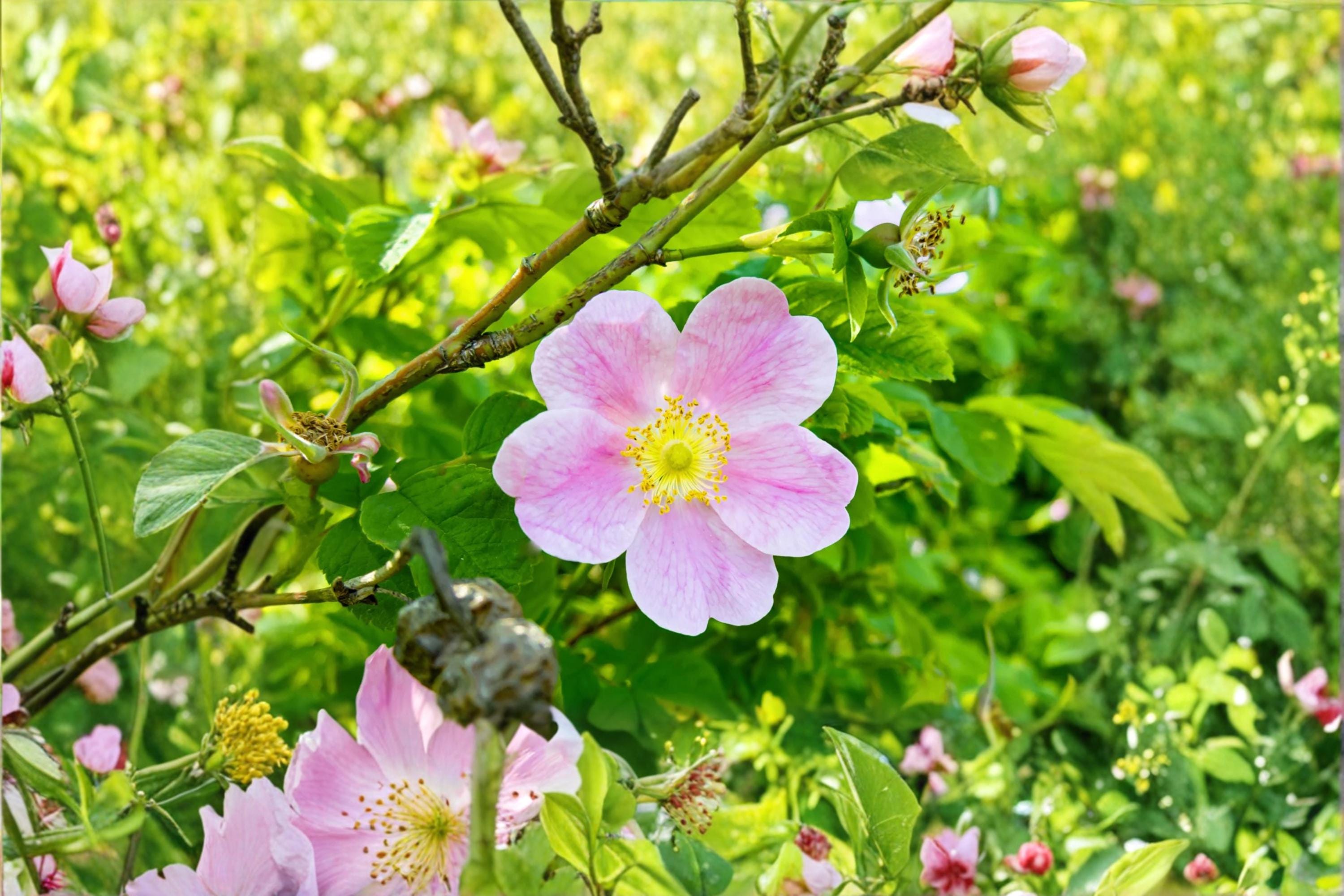 Woods Rose Seeds – Rosa woodsii Wild Rose Shrub, Native Pink Flowering Perennial, Garden & Landscape Plant