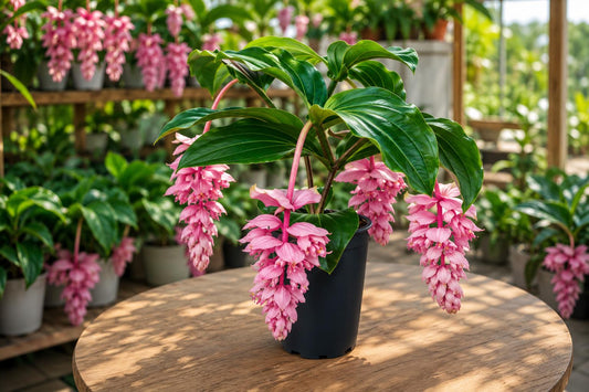 Medinilla Plant Starter - Royal ZENZ Magnifica - Live Well Rooted Tropical Indoor Plant with Pink Flowers