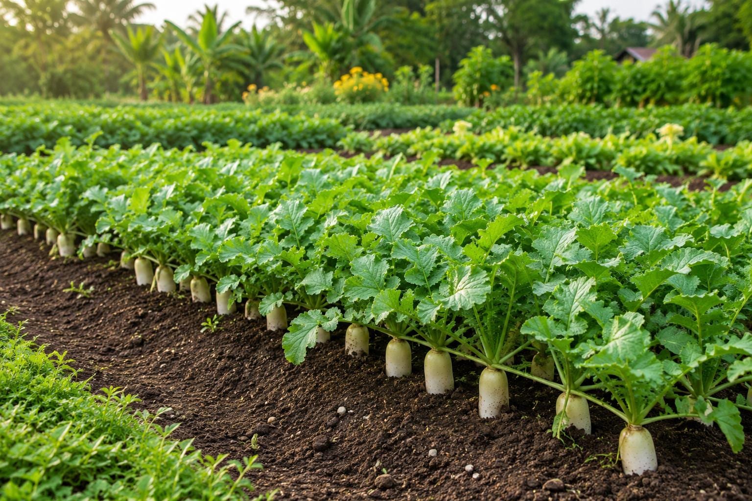 Daikon Radish Seeds, White Long Root Vegetable, Raphanus sativus, Home Garden, Non-GMO, Fast-Growing, Cool-Season Planting