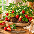 20 Ogallala Everbearing Strawberry Bare Roots | Fragaria × ananassa Live Edible Strawberry Plants
