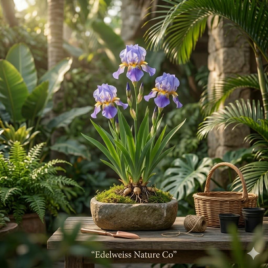 Dwarf Crested Iris Bare Root Plants | Iris cristata Native Wildflower Ground Cover | Spring Blooming Perennial
