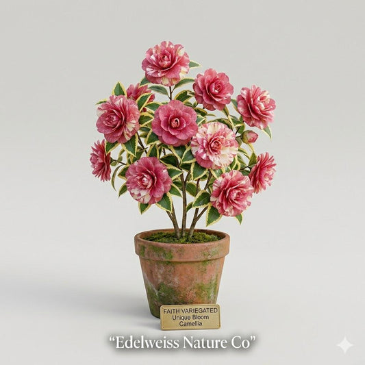 Otome Camellia Japonica Starter Plant – Evergreen Flowering Shrub with Variable Blooms, Ornamental Camellia, Shade Garden, Live Plant
