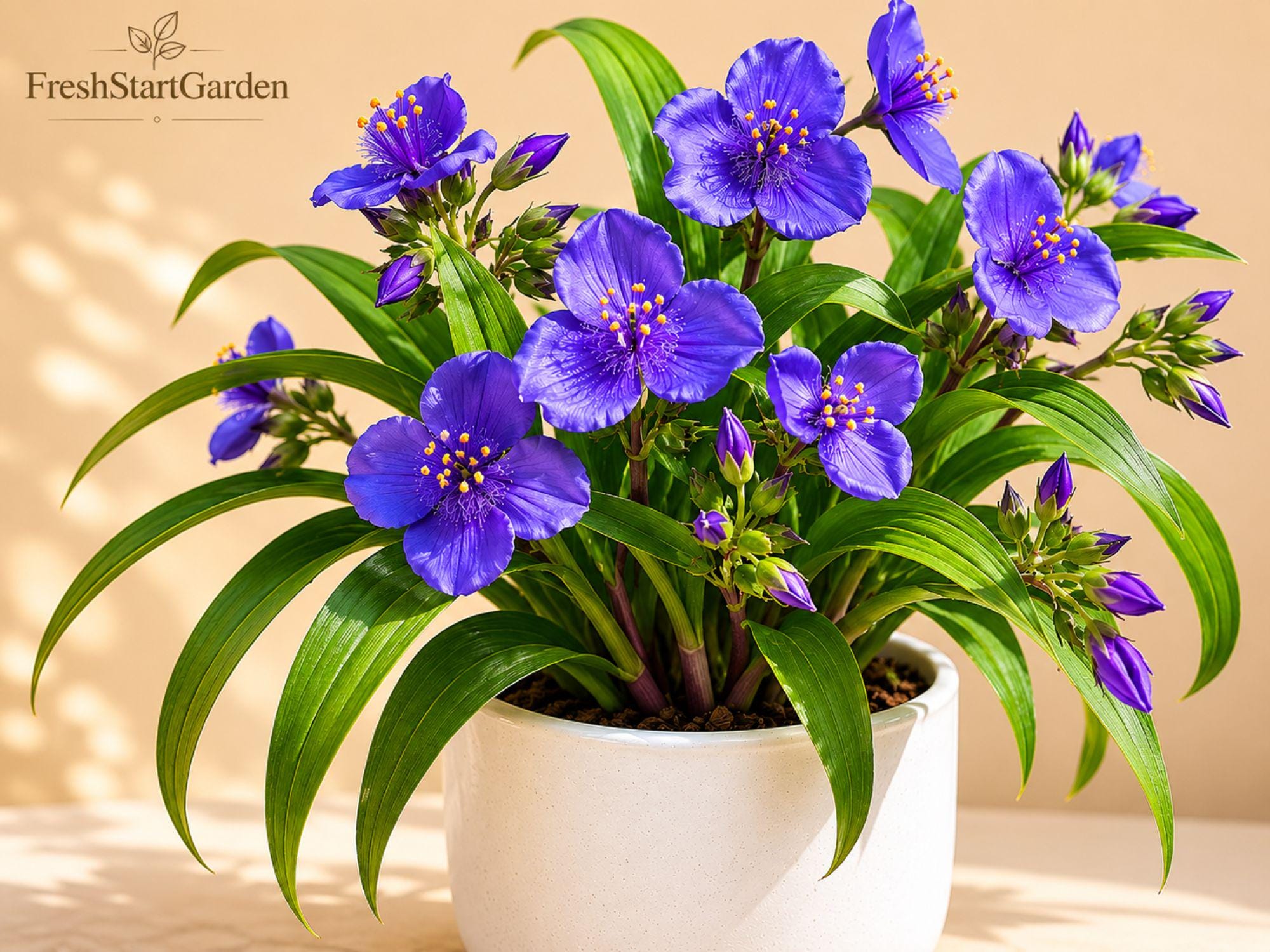 Virginia Spiderwort Bare Root Plant – Pollinator-Friendly Perennial with Blue-Violet Flowers – Tradescantia virginiana