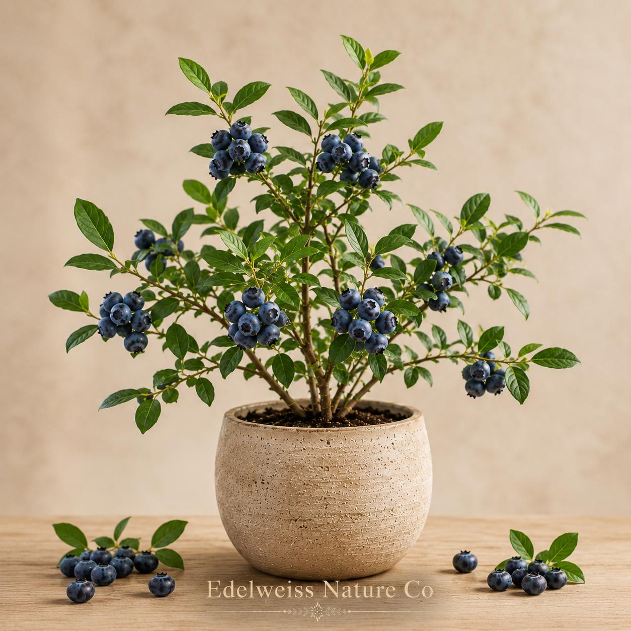 Rebel Blueberry Starter Plant | Vaccinium corymbosum Edible Berry Shrub for Garden & Container Cultivation