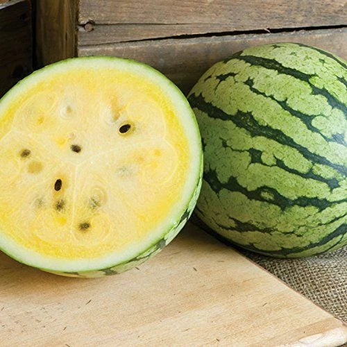 Yellow Petite Watermelon Seeds - Heirloom Non-GMO Citrullus lanatus for Small, Sweet, Juicy Melons