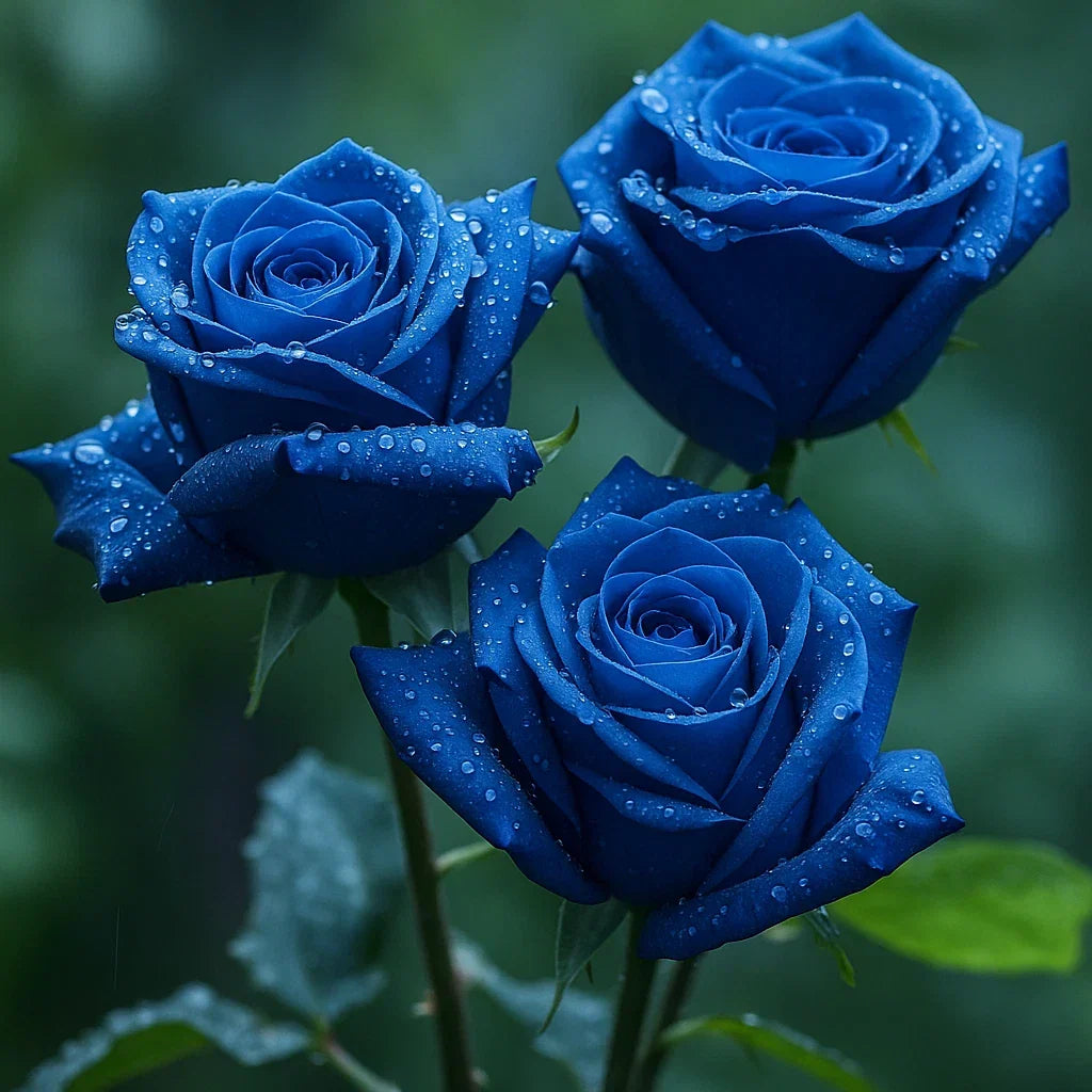 Blue Rose Seeds - Pack of 20 - Unique Rosa spp. Blue Color for Garden & Floral Arrangements