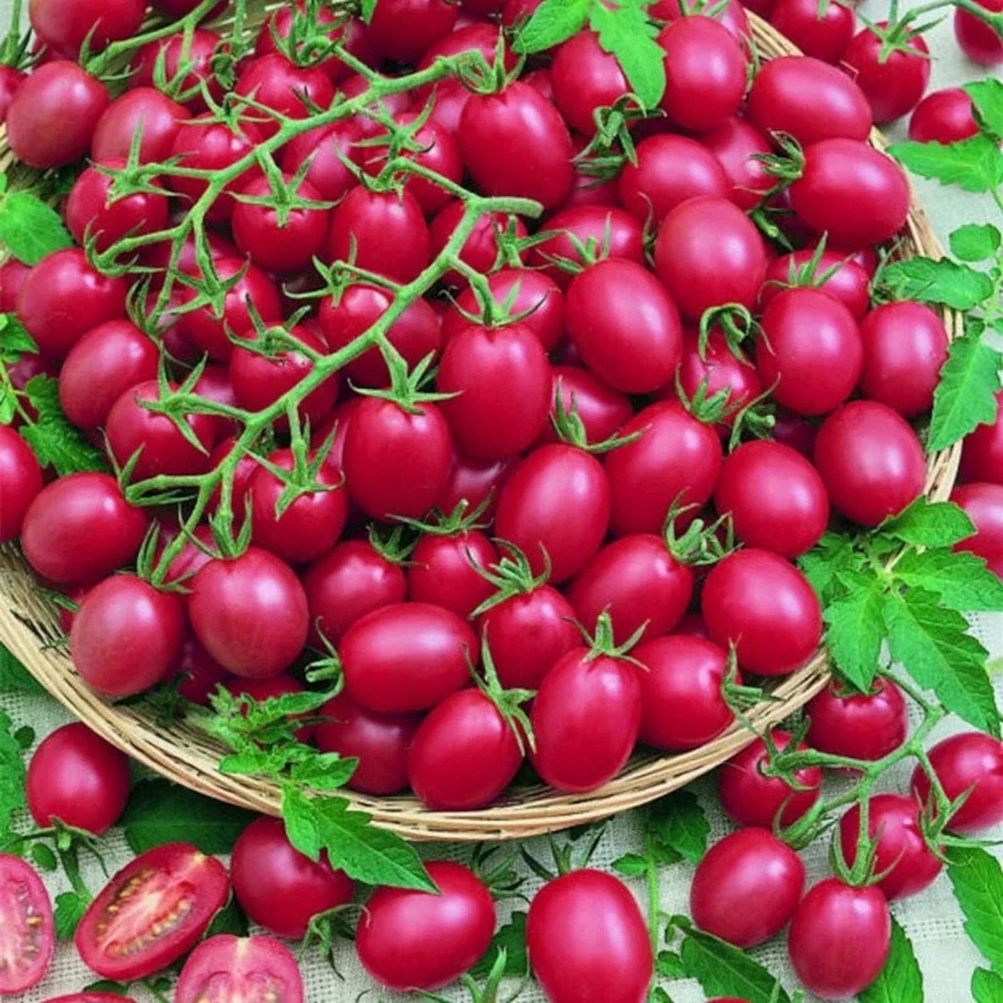 200pcs Organic Heirloom Cherry Pink Grape Tomato Seeds Non-GMO Vegetable Seeds for Home Garden