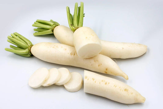 Heirloom Daikon Radish Seeds - Non-GMO Raphanus sativus for Home Garden, Salad & Pickling