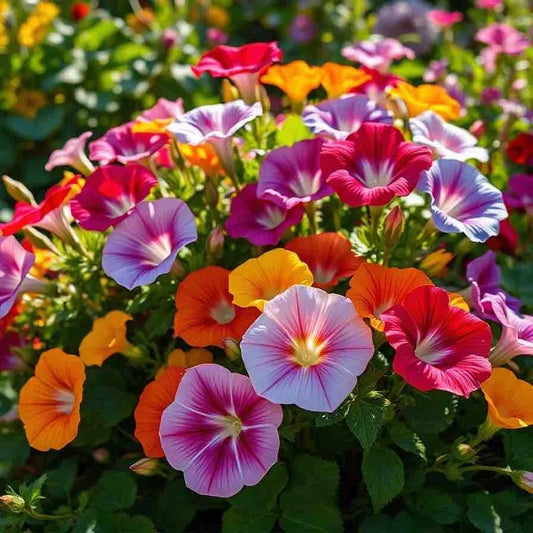 Morning Glory Seeds Mixed Colors - 50 Vibrant Climbing Vine Seeds Ipomoea purpurea for Garden, Fence, Trellis